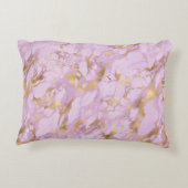 Elegant Lavender Gold Marble アクセントクッション (裏面)