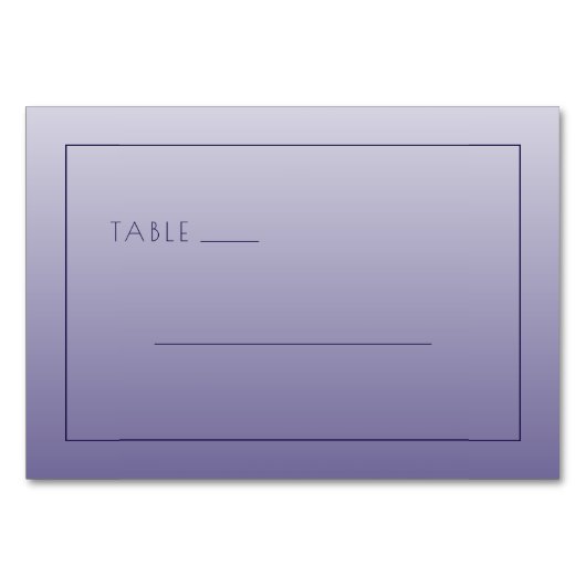 Elegant Lavender Minimalist テーブルナンバー (正面)
