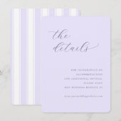 Elegant Lavender Minimalist Calligraphy エンクロージャーカード (正面/裏面)