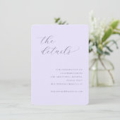 Elegant Lavender Minimalist Calligraphy エンクロージャーカード (スタンド正面)