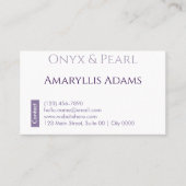 Elegant Lavender Minimalist Timeless Jewelry Calm 名刺 (正面)