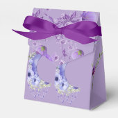 Elegant Lavender Moon Wedding Favor Box フェイバーボックス (正面サイド)