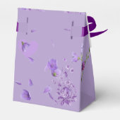 Elegant Lavender Moon Wedding Favor Box フェイバーボックス (裏面サイド)