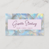 Elegant Lavender Opal QR Code Professional 名刺 (正面)