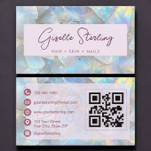 Elegant Lavender Opal QR Code Professional 名刺