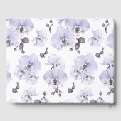 Elegant Lavender Orchid Baby Shower ゲストブック (裏面)