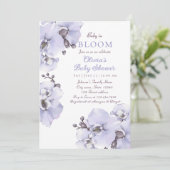 Elegant Lavender Orchid Baby Shower Invitation 招待状 (スタンド正面)