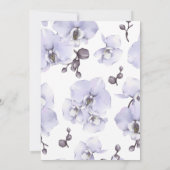 Elegant Lavender Orchid Baby Shower Invitation 招待状 (裏面)