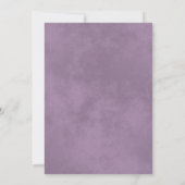 Elegant Lavender Purple & Silver Wedding Reception 招待状 (裏面)