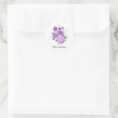 Elegant lavender roses customizable ラウンドシール (バッグ)