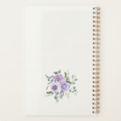 Elegant Lavender Roses Eucalyptus Wedding Planner プランナー手帳 (裏面)