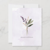 Elegant Lavender & Sage Green Wedding Details Card ノートカード (裏面)