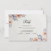 Elegant Lavender Watercolor Wedding RSVP Cards (正面)