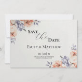 Elegant Lavender Watercolor Wedding Save The Date セーブザデート (正面)