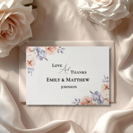 Elegant Lavender Watercolor Wedding Thank You Card