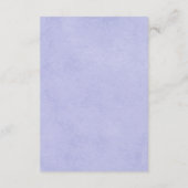Elegant Lavender Wedding Details エンクロージャーカード (裏面)