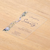 Elegant Lavender Wildflower 70th Birthday  アクリル招待状 (レイダウン)