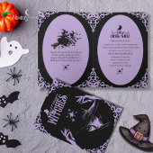 Elegant Lavender Witchy Halloween Invitation 招待状