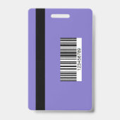 Elegant Lavender Work Office Identification ID バッジ (裏面)