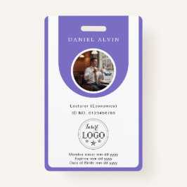 Elegant Lavender Work Office Identification ID バッジ