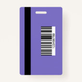 Elegant Lavender Work Office Identification ID バッジ (裏面)