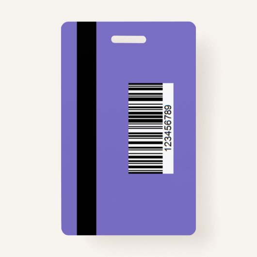 Elegant Lavender Work Office Identification ID バッジ (裏面)