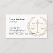 Elegant Law Firm Professional Navy Blue White Gold 名刺 (正面)