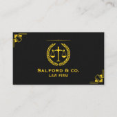 Elegant Law & Justice Business Card | Attorney  名刺 (正面)