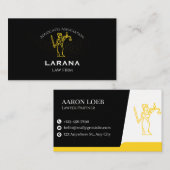 Elegant Law & Justice Business Card | Attorney 名刺 (正面/裏面)