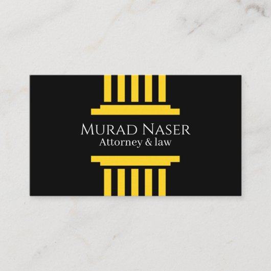 Elegant Law & Justice Business Card | Lawyer  名刺 (正面)