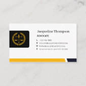 Elegant Law & Justice Business Card | Legal  名刺 (裏面)