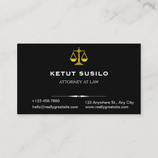 Elegant Lawyer Business Card | Attorney & Legal  名刺