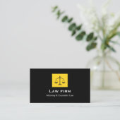 Elegant Lawyer Business Card | Attorney & Legal  名刺 (スタンド正面)