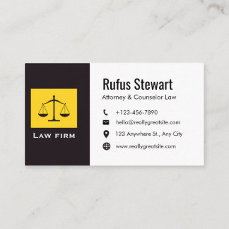 Elegant Lawyer Business Card | Attorney & Legal  名刺