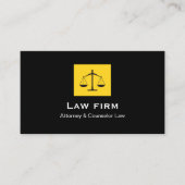 Elegant Lawyer Business Card | Attorney & Legal  名刺 (正面)