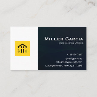 Elegant Lawyer Business Card | Attorney & Legal  名刺