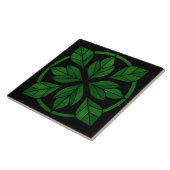 Elegant Leaves Pattern Ceramic Tile タイル (側面)