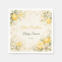 Elegant Lemon Botanical Baby Shower