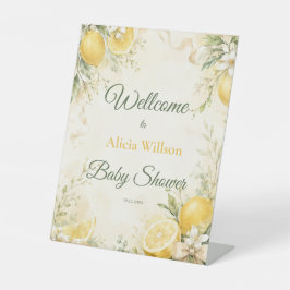Elegant Lemon Botanical Baby Shower 台座サイン