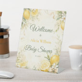 Elegant Lemon Botanical Baby Shower 台座サイン (インサイチュ)