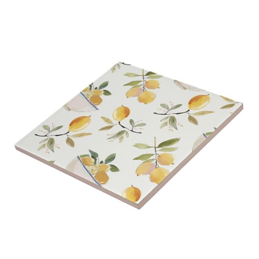 Elegant Lemon Ceramic Tile タイル (側面)