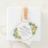 Elegant Lemon Floral Greenery Bridal Shower Thank  フェイバータグ (インサイチュ)