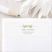 Elegant Lemon Greenery Return Address ラベル (インサイチュ)