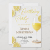 Elegant Lemon-Inspired Birthday 招待状 (正面)