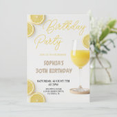 Elegant Lemon-Inspired Birthday 招待状 (スタンド正面)