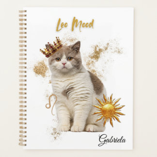 Elegant Leo Zodiac Cat Planner Notebook プランナー手帳
