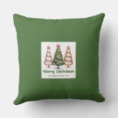 Elegant Leopard Pattern Christmas Name Custom  クッション (裏面)