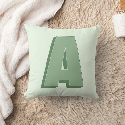 Elegant Letter A Monogram Personalized Initial クッション (ブランケット)