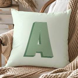 Elegant Letter A Monogram Personalized Initial クッション