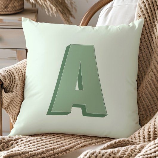 Elegant Letter A Monogram Personalized Initial クッション